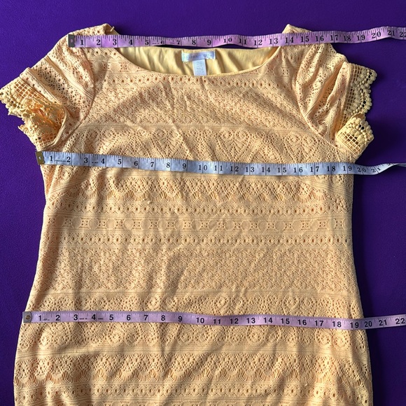 🌻FOR BUNDLES ONLY🌻London Times Yellow Lace Dress - Picture 9 of 11